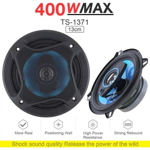 1Pair 5 Inch 400W 2 Way Car Coaxial Auto Audio Music Stereo Full Range Frequency Hifi Speakers Non-destructive Installation