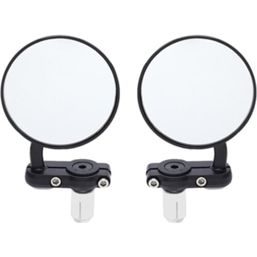 1 Pair 22mm Universal Bicycle Rearview Aluminum Motorcycle Handle Bar End Modified Side Mirror Moto bike Accessories RR7267