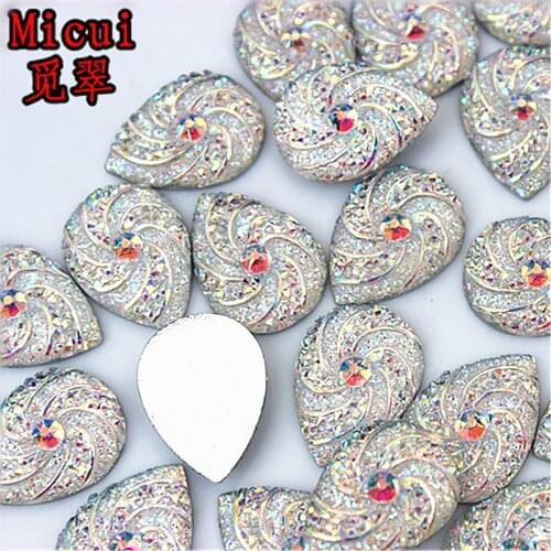 10*14/13*18/18*25mm Drop Bling Crystal AB Resin Rhinestone Flatback DIY Wedding Decoration Crafts MC667
