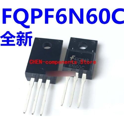 10pcs Brand new FQPF6N60C 6N60C TO-220