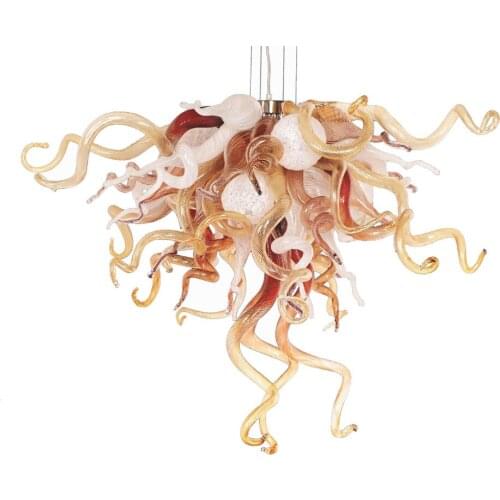 100% Mouth Blown Borosilicate Modern Lamps Hanging Murano Glass Art Dale Chihuly Style Contemporary Chandelier