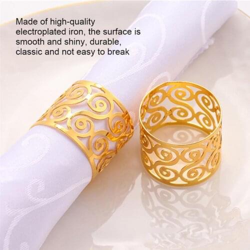 12pcs/bag Serviette Rings Napkin Holder West Dinner Towel Napkin Ring Party Decoration Table Decoration