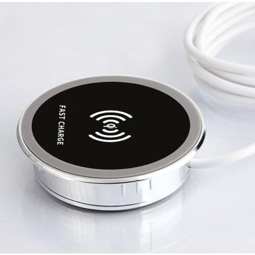 15W Quick Charger 3.0 Built in Desktop Device Qi Fast Wireless Charger Embedded Charger