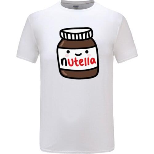 2021 cotton Nutella Kawaii Print T Shirt Women men 90s Harajuku Fashion T-shirt Graphic Cute Cartoon Tshirt Style Top Tees men