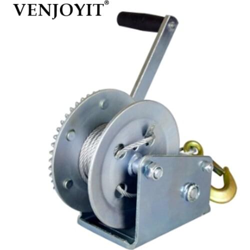 600lbs/800LBSx8/15m Boat truck auto self-locking hand manual Galvanized steel winch hand tool lifting sling