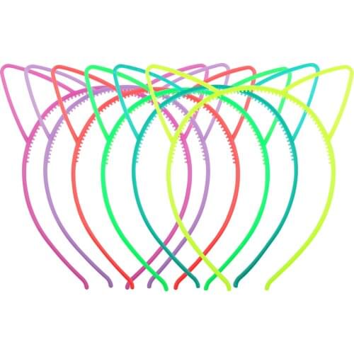 David accessories 5pcs Glow in the Dark Cat Ear Headband Baby Fashion Hair Band Headdress Women Hair Accessories,5Yc11522