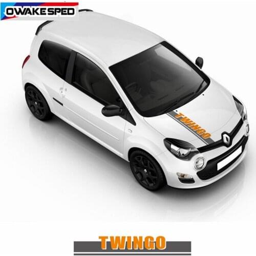 Car Bonnet Racing Stripes For Renault Twingo RS GT 2009-2019 Sport Styling Vinyl Decals Auto Hood Engine Cover Decor Stickers