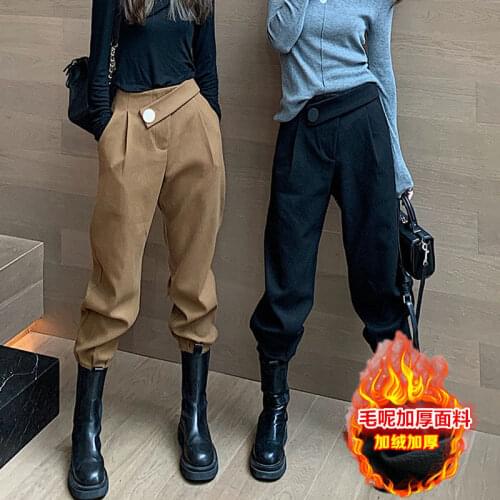 Women Pants Spring Autumn Pants For Women 2021 Loose Cargo Pants Woolen Woolen Pants Cannot Be Translated Pantalones De Mujer