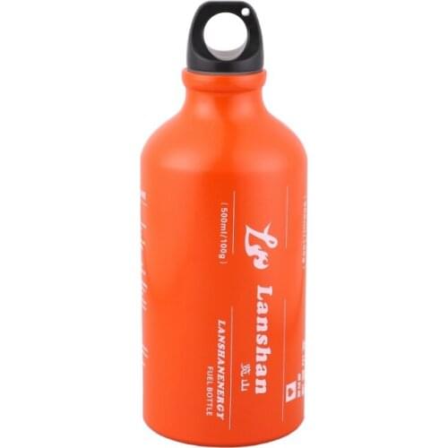 500ml Aluminium Alloy Outdoor Camping Gas Fuel Oil Bottle Picnic Barbecue Petrol Kerosene Liquid Gas Tank Fuel Storage Bottle