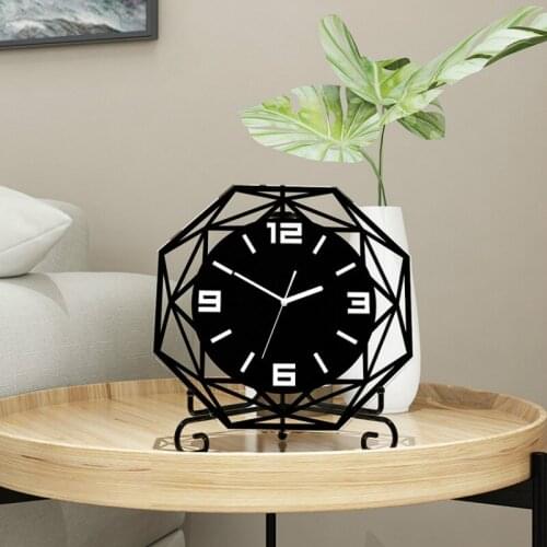 Living Room Clock Decoration Modern Minimalist Desktop Clock Bedroom Noiseless Decorative Seat Clock Cool Creative Desk Clock