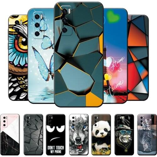 For Vivo V20 SE Case Cartoon Geometric Back Cover Protective Case Bumper 6.44" For Vivo V20 SE Silicone Soft TPU Phone Cover