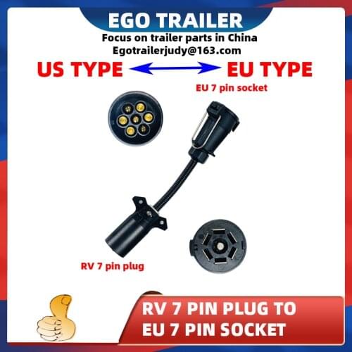 TRAILER CONNECTOR TRAILER PLUG RV7PIN EU SOCKET CONVERT TO 7PIN USA TRAILER PLUG