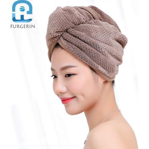 FURGERIN Hair Cap Dryer shower cap towels Absorbent Caps for Women Soft Bath Hat hair bonnet for sleeping Hot Tub Accessories