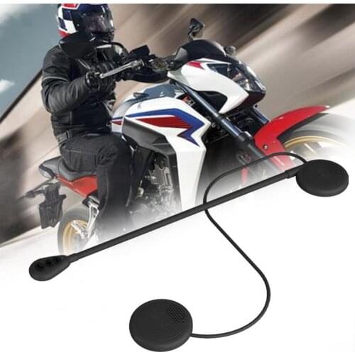 Motorcycle Helmet Bluetooth 5.0 Headset Earphone Thin Earpiece with Hands-Free Call Helmet Headset ABS 2.402GHz-2.480GHz