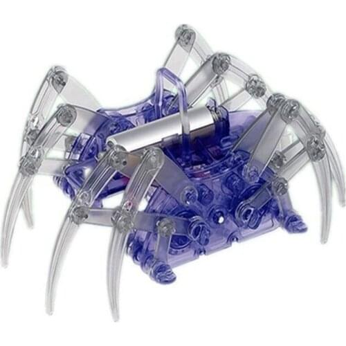 1Pcs DIY Assemble Intelligent Battery Operated Robot Spider Toy Kids Brain Game Building Blocks Toys Assembling Model
