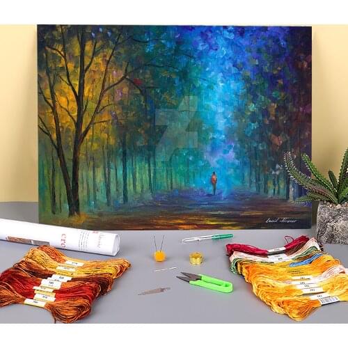 Summer Scent Pre-Printed 11CT Cross-Stitch Embroidery Patterns DMC Threads Handiwork Knitting Painting Handicraft Adults