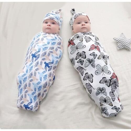 3pcs New Baby Discharge Envelope Suit Cartoon Bird Newborn Cocoon Soft Cotton Receive Blankets for Babies Newborn Swaddle Wrap
