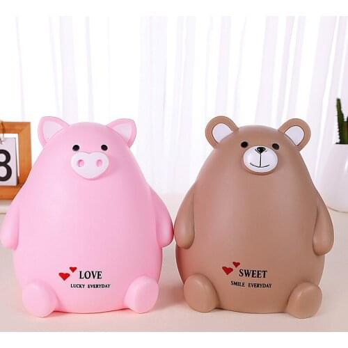 Creative Coin Piggy Bank Net Red Anti-fall Bedroom Decoration Large Savings Box Cartoon Cute Piggy Bear Childrens Birthday Gift
