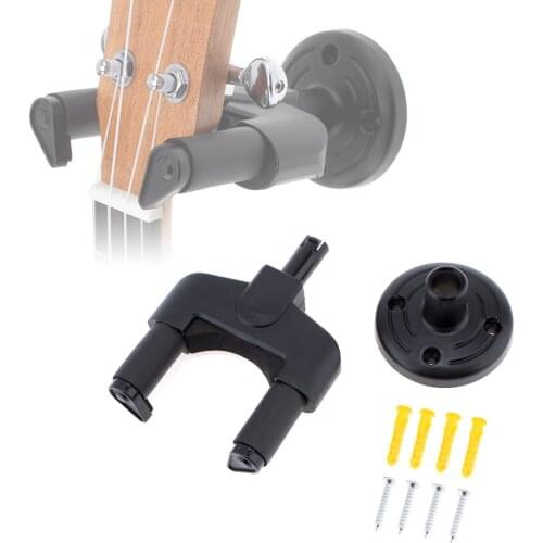 Wall Mount Soft Sponge Guitar Hanger Holder Neck Width 50mm with Non-slip Hook Installation Kit for Guitar / Bass / Ukulele
