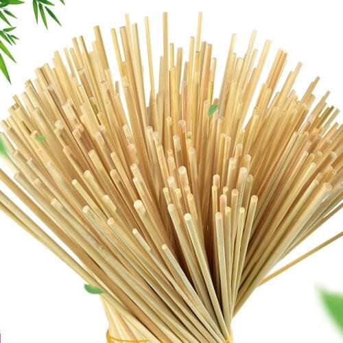50 Pcs Round Bamboo Wooden Stick Rod Square Strip For Crafts Food Model Making For DIY Food Craft Useful Wood For Home DIY
