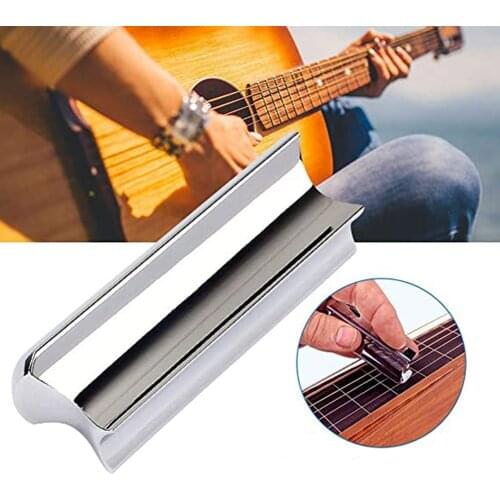 Zinc Alloy Guitar Slide Tone Bar Portable Hawaiian Slider Musical Enjoyable Instrument Supplies for Electric Guitar
