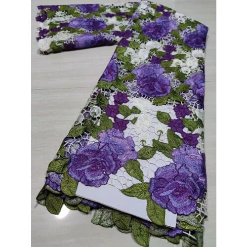 2020 Latest African Cord Lace Fabric High Quality Guipure Water Soluble Lace Fabric French Mesh Lace For Nigerian Wedding Party