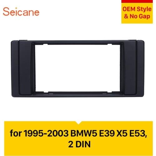 Seicane 2 Din DVD Player Panel in Dash Trim Kit Car Radio Plate Frame for 1995 1996 1997 1998 1999 2000-2003 BMW5 E39 X5 E53