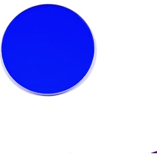 Blue Color Coated Glass Lens 14.2*1.2mm 21.6*1.85mm 29.05*1.85mm 36.2*2.0mm 41.5*2.05mm 54.2*1.9mm