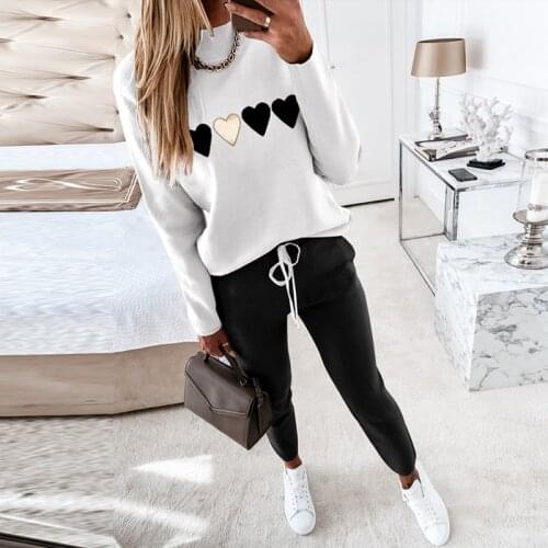 2021 Women Anchor Print Patchwork Homewear Casual V Neck Tops Pullover and Drawstring Pants Tracksuit Summer 2 Piece pant sets