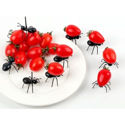 Ant Toothpicks Fruit Dessert Fork Reusable Ant Shape Food Pick for Snack Cake Dessert Wedding Birthday Party Decor Hot