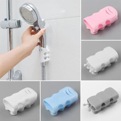1pc Shower Head Holder Suction Cup Reusable Durable Removable Silicone Shower Handheld Bathroom Tool Wall Rack Stand Dropship