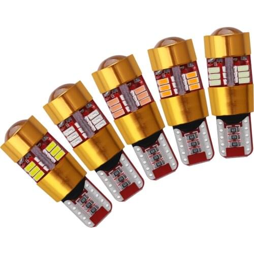 2PCS T10 W5W 3014 27 SMD LED Light Canbus No Error Wedge Parking Light License Plate Light Clearance Lights Reading Lamps 12V