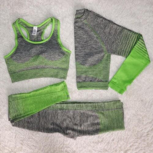 3/2 Pcs Summer Women Seamless Yoga Set Fitness Sports Suits GYM Cloth Tracksuit Yoga Top High Waist Leggings Workout Clothing