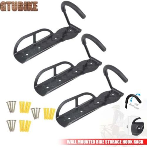3PCS Bike Wall Holder Mount Bike Stand Hanger Bike Mountain Wall Mounted Bicycle Storage Hook Rack