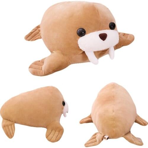 45-55cm Cute super cute baby seal plush toy doll doll walrus sleeping pillow bed ball super soft doll
