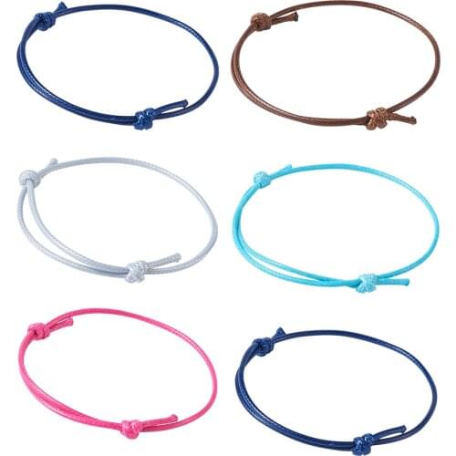 50pcs 1.5mm Korea Wax Cord Bracelet Adjustable DIY for Jewelry Making Accessories