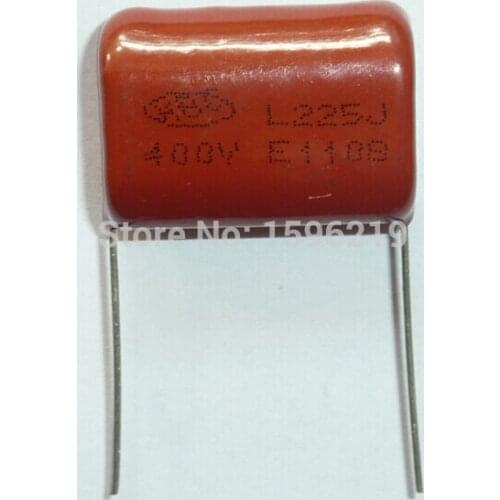 50pcs CBB capacitor 225 400V 225J 2.2uF 2200nF P26 CL21 Metallized Polypropylene Film Capacitor