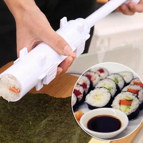 8 COLORS Quick Sushi Maker Roller Rice Mold Bazooka Vegetable Meat Rolling Tool DIY Sushi Making Machine Kitchen Gadgets Tools