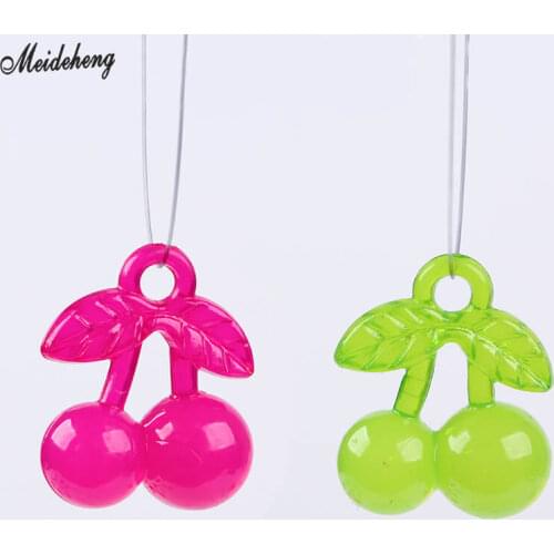 Acrylic Fashion Jewelry Making Cherry DIY Beads Jelly Pendant Slim Filler SemiTransparent Kids Girl Necklace Bracelet Game Beads