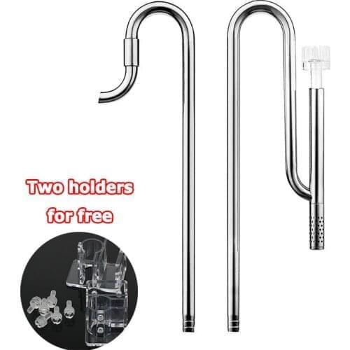 Stainless Steel Aquarium Water Pipe with Surface Skimmer Inflow and Outflow Filtering System for Grass Planted Fish Tank Filter
