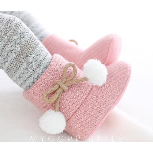 Autumn Baby Girl Boy First Walkers Cotton Boots Casual Cartoon Shoes Newborn Cute Non-slip Soft Sole Shoe