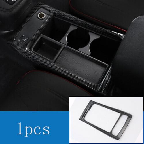 For Honda CRV 2015-2016 Carbon Fiber central console water cup cover trim 1pcs Car modification Auto parts