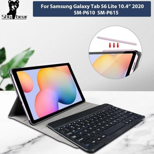 Business Case for Samsung Galaxy Tab S6 Lite 10.4 P610 P615 Wireless Bluetooth Keyboard Full Protective Portable Keyboard Cover