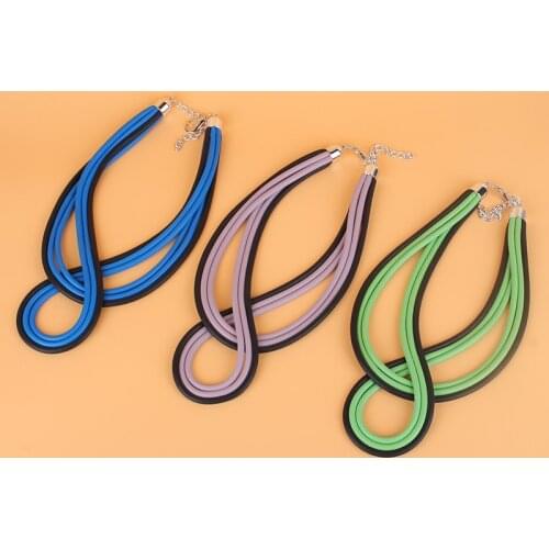 JID New Multi Layered Women Choker Jewelry Vintage Rubber Rope Necklace Mix Color Statement Necklace Harajuku Accessories Gifts