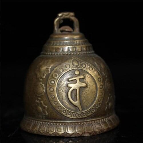 China old Beijing old goods Seiko Tibetan pure Brass rattle