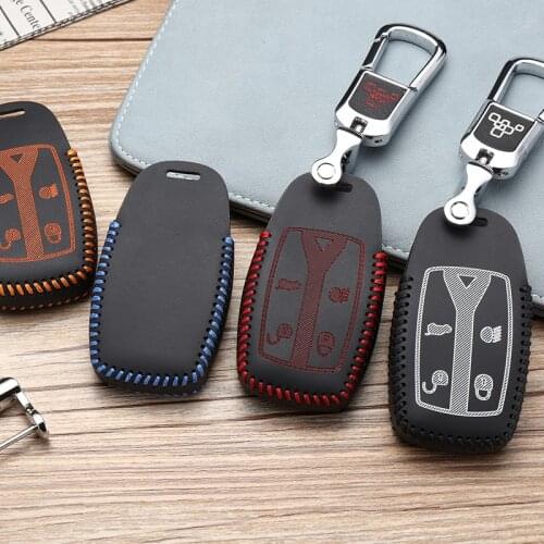Luckeasy leather key case for landrover freelander 2 2009 2010 2011 2012 case key2y