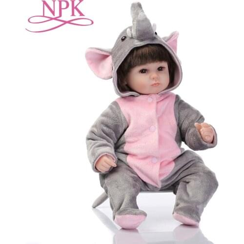 NPK 40cm Soft silicone reborn baby doll handmade lifelike fashion gifts for girls dolls collection