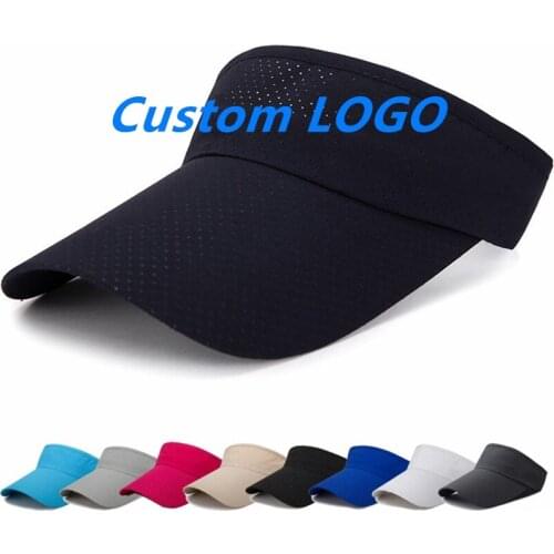 Summer quick-drying hat custom printed LOGO empty top baseball hat solid color Snapback Caps White Sport Hat