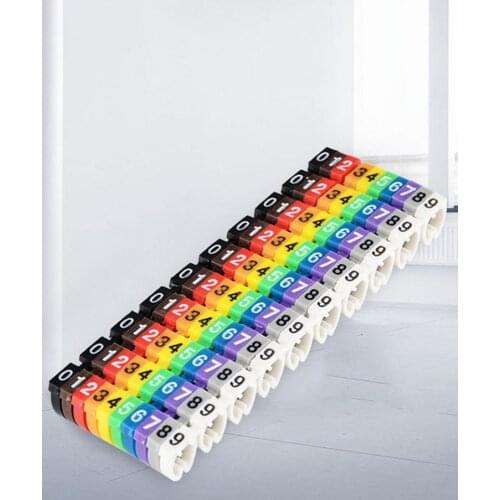 0-9 Coded Cable Markers C-Type Cable Identification Cord Marker Card Number Tube Six Types Of Network Cable Identification Card