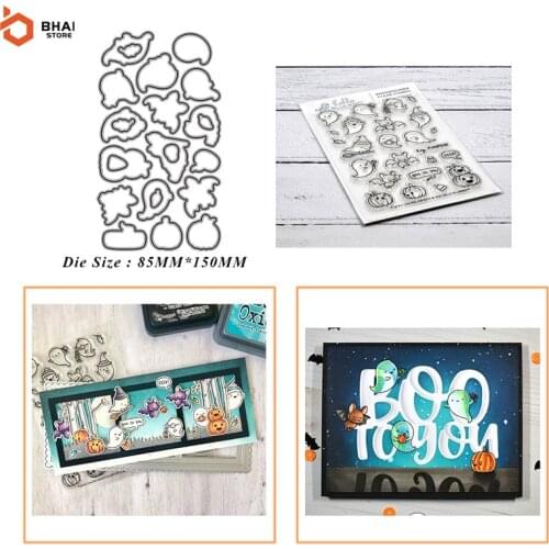 Halloween Ghost Metal Cutting Dies and Stamps Stencil for DIY Scrapbooking Photo Album Embossing Decorative Paper Cards New